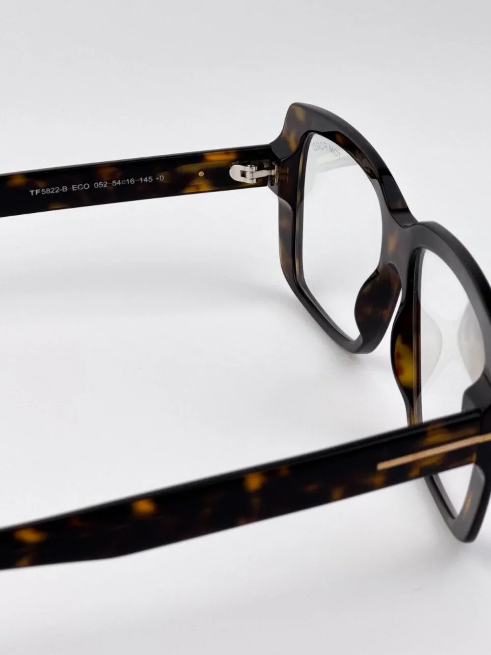 Tom Ford FT5822-B 052 Eyeglasses – Dark Havana Rectangular Square Frame